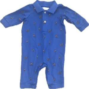 Ralph Lauren Collared Baby Coverall